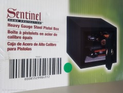 Sentinel home protection heavy gauge steel pistol box