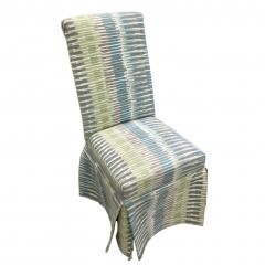 Green\/Blue Pattern Armless Chair