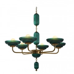 2629G1 | KALCO LIGHTING Verde Chandelier | VERDE \/ SATIN BRASS