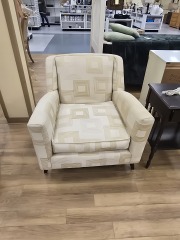 rowe furniture yellow and white chair