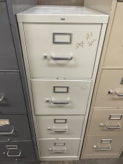 Classic Beige Four Drawer Filing Cabinet