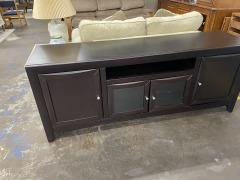 Sleek Black Entertainment Cabinet