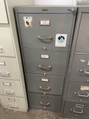 Vintage Anderson Hickey Legal Four Drawer Filing Cabinet