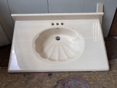 37 x 23 Vintage Shell Sink Vanity