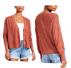 2651R12 | LOFT Drop Shoulder Cardigan | LARGE | INTENSE COPPER