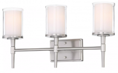 Studio Design Collection Harlow Brushed Nickel Triple Light