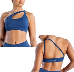 2124P3 | DFYNE Asymmetric Sports Bra | SMALL | DEEP SEA