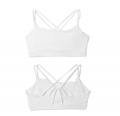 1778P1 | GAP Fit Power Medium Impact Strappy Sports Bra | M | WHITE