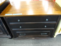 Furniture - Black Wood File Cabinet
