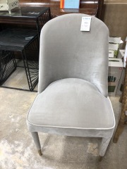 Uttermost Light grey Suede dining chair