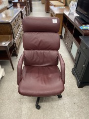 Red Leather Office Chair