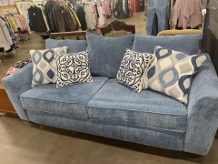 Big Ol' Cozy Blue Sleeper Sofa