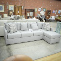Stone & Leigh 2pc Light Grey Sectional Sofa With Chaise