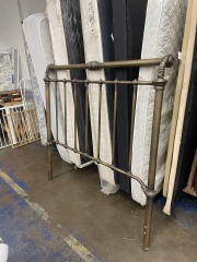 Brass Look Metal Queen Headboard