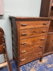 Lil Dark Wood Tallboy Dresser