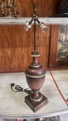 Vintage Trophy-Style Two-Bulb Table Lamp