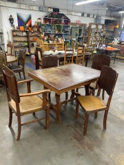 Table Of The Ancient Tome BONESAW The Terrible (w 4 chairs)