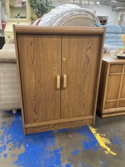 Vintage Wood Look Storage Cabinet