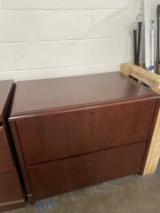 Fancy Cherry Finish Lateral Filing Cabinet