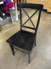 Black Wood Dining Chair (each)