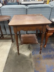 Antique Tiger Oak Parlor Table