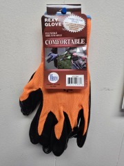 NEON ORANGE NITRILE COATED GLOVES