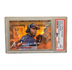2672JTO | TOPPS Chrome 2018 #72 Ozzie Albies Wearing Headset - Orange Refractor | PSA 9 | ORANGE CHROME