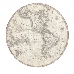 French World Map III on Canvas