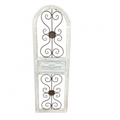 Arched White and Iron Wall Decor
