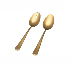 2677O4 | FABLE Serving Spoons 2 Piece Set | MATTE GOLD