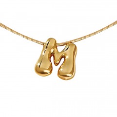 2673R1 | ANTHROPOLOGIE Mini Bubble Letter Monogram Necklace \