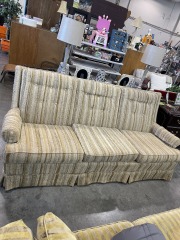 Striped Antique Loveseat
