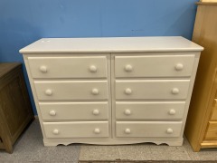 White 8 drawer dresser