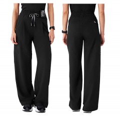 2695P4 | FIGS Ultra High Rise Shelby Wide Leg Scrub Pants | EXTRA SMALL \/ REGULAR | BLACK