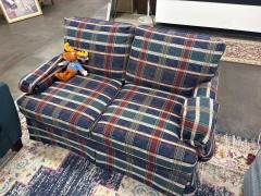 Vintage Plaid Stearns and Foster Loveseat (must love dogs!)