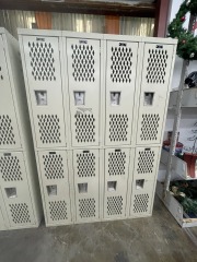 Art Metal Ventilated Two Tier Lockers (Four by Four)