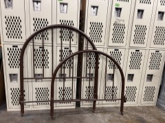 Twin sized Brown Metal Headboard and Footboard AS IS
