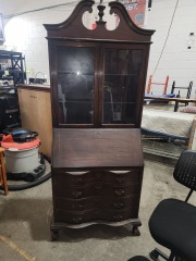 BROWN ANTIQUE SECRETARY DESK