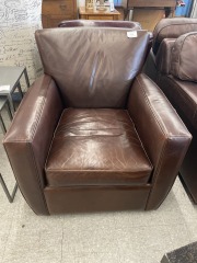 Crate & Barrel Swivel Chair
