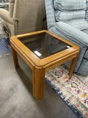 Vintage Post Modern Smoke Glass End Table (Each)