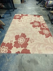 Tam arugula with Red Glowers Rug