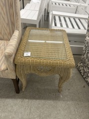 Wicker End Table