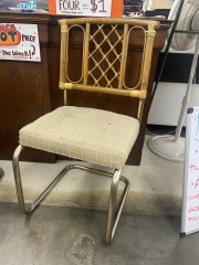 MCM Cresca Rattan and Chrome Chair