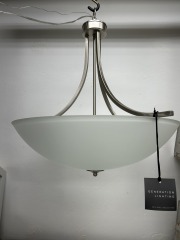 4 Light Satin Nickel Finish Chandelier