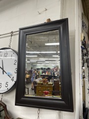 Classic Grey-ish Black Beveled 3 x 2 Rectangular Mirror