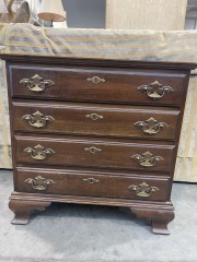 Short Dark Wooden Nightstand