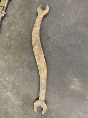 Antique 19 in. Curved Wrench
