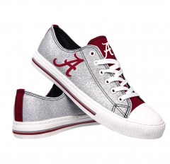 2102Y1 | ALABAMA Crimson Tide Womens Glitter Low Top Canvas Shoes | W\/7.5