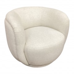 Modern Ivory Swivel Chair