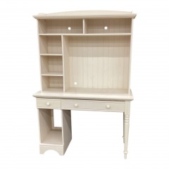 Cream 2 Drawer Desk with Hutch